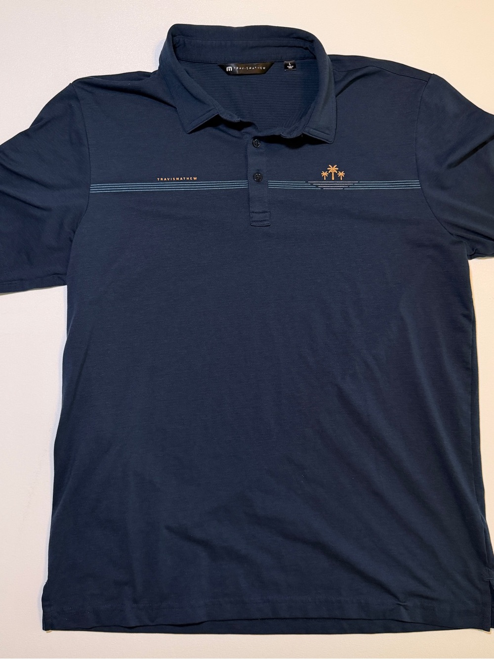 Travis Mathew Navy Short-Sleeve Polo